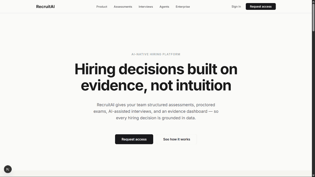 RecruitAI product interface